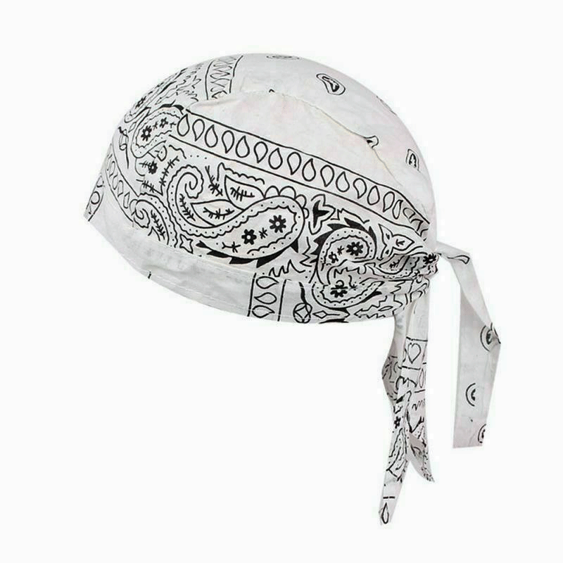 Шляпа Skull Cap Durag Cotton Head Wrap 
